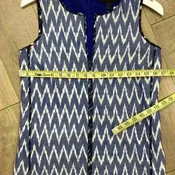 🔥SALE🔥 J.Crew Cotton Chevron Pattern Dress, Size 2 - Picture 7 of 7